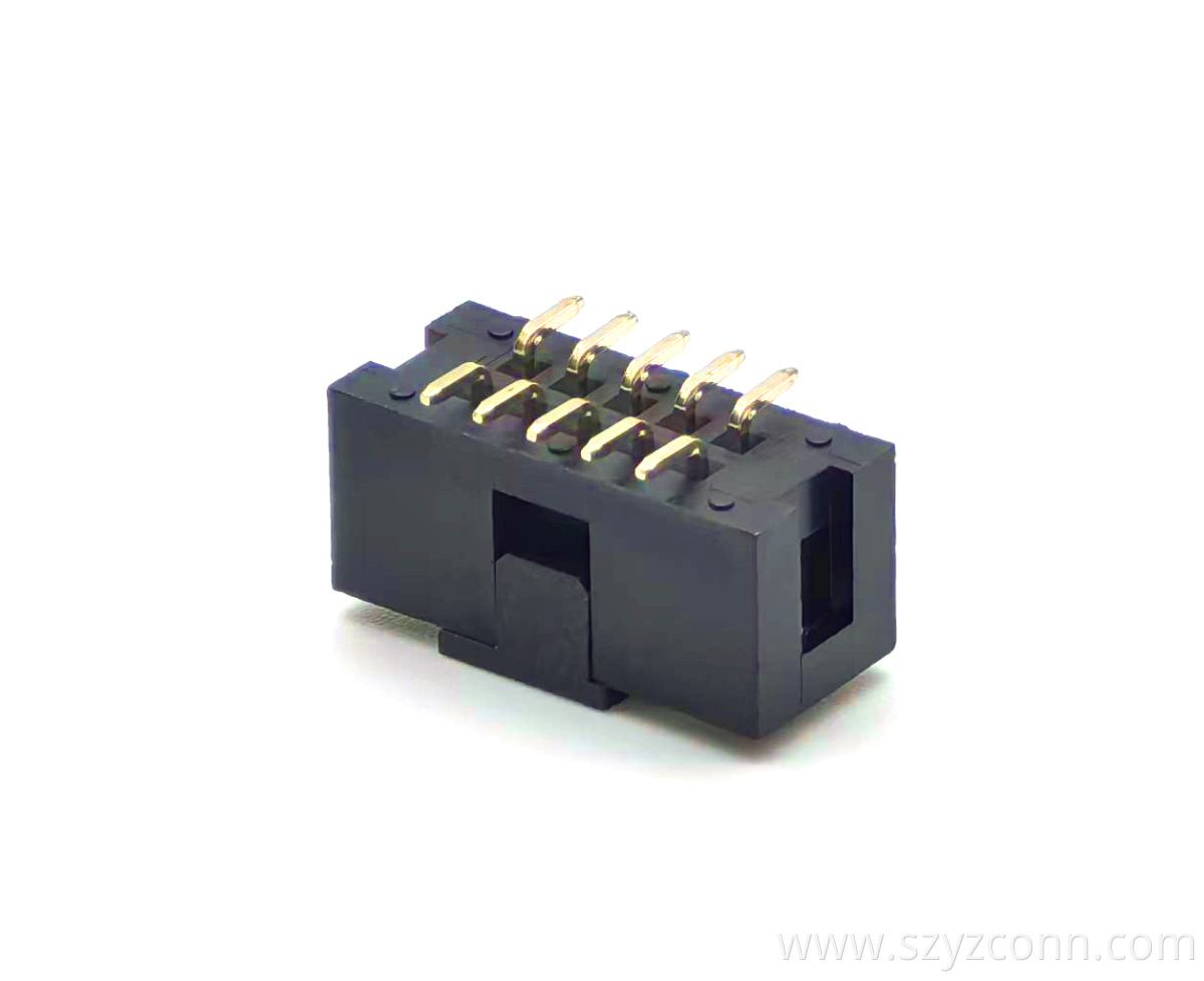 2.54mm Pitch Box Header Connector SMT H10.32mm Add Error-proof Cover 10P 2.54mm Pitch Box Header Connector SMT H10.32mm Add Error-proof Cover 10P